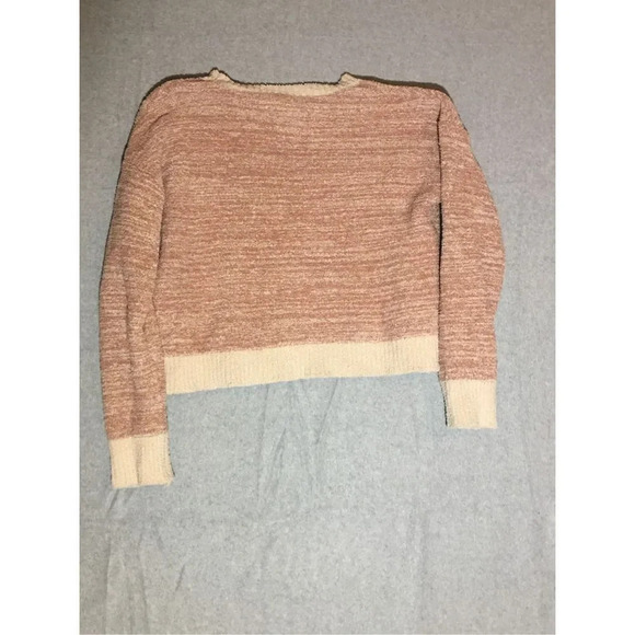 Womens Altar’d State Sweater Size Large Cozy Pink Beige Warm Fuzzy Winter - Picture 2 of 2